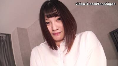 Nana Okamoto plays with us in her office girl uniform and black stockings - Tenshigao - hotmovs.com - Japan