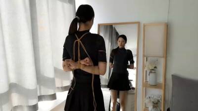 Xia Ke, Black Skirt, Stockings, Tight Bondage - upornia.com - Japan