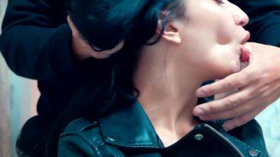Hot Stepmom In Leather Jacket Loves Long Kisses On The Neck - hclips.com