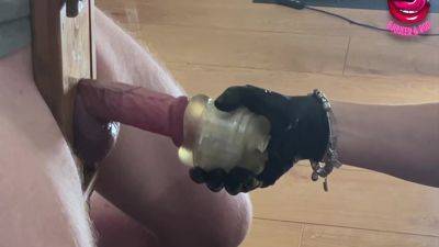 Close Up Femdom Edges Cock To Ruined Orgasm In A Glass 5 Min - hclips.com - Britain