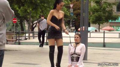 Dirty European Bitch Pissed In Public Bar With Liza Del Sierra, Lucia Love And Fetish Liza - hclips.com