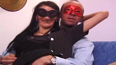 Brunette Milf Gaya Cheats On Husband With Neighbor Nico By Hiding Behind A Mask While Fucking Filmed And Watched In Pov - upornia.com - Italy