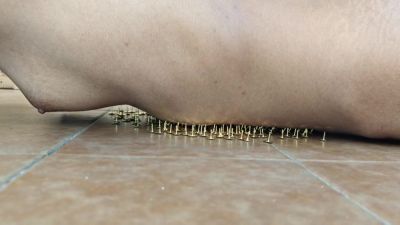 Slave Girl Playing, Lying And Crawling On Thumbtacks - hclips.com