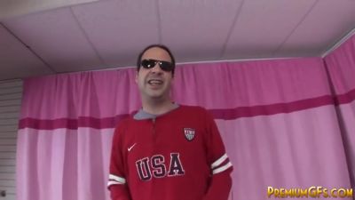 Full-breasted Blond Femdom Babe Jacks Off Penis - upornia.com
