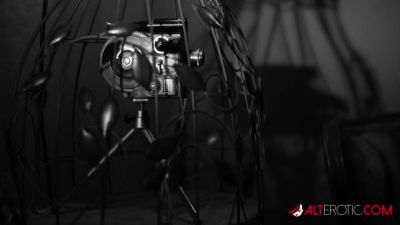 Darenzia Teases in a Black Latex Corset - AltErotic - hotmovs.com