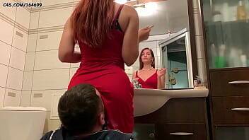 Mistress Sofi in Red Dress Use Chair Slave - Ignore Facesitting Femdom (Preview) - xvideos.com