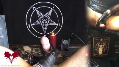 Mistress performs clinical sounding on submissive while another man masturbates under gothic candlelight - yesvids.com - Germany
