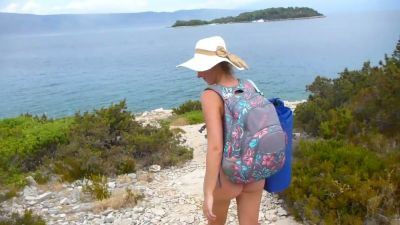 Russian-Croatian beauty Kateryna bares it all on a rocky Croatian shore - yesvids.com - Russia
