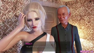 Young blonde seduces gray-haired motel owner in animated fantasy scene - yesvids.com