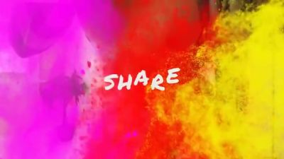 Artistic nude session with red body paint and surreal smoke effects in a dark room - yesvids.com