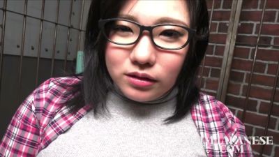 Voluptuous Japanese woman with huge tits explores pleasure in a brick-walled room - yesvids.com - Japan